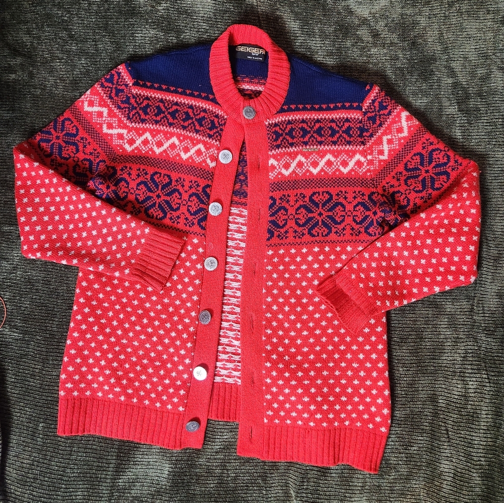 Vintage 80s Nordic Cardigan